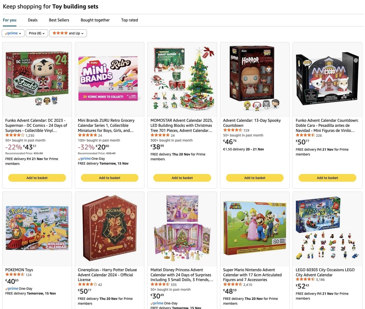 sugestoes personalizadas - amazon