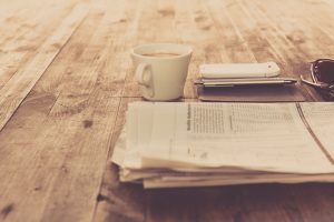 newspaper coffee