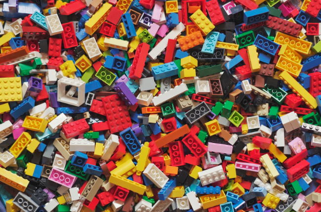 Lego blocks of all different colours