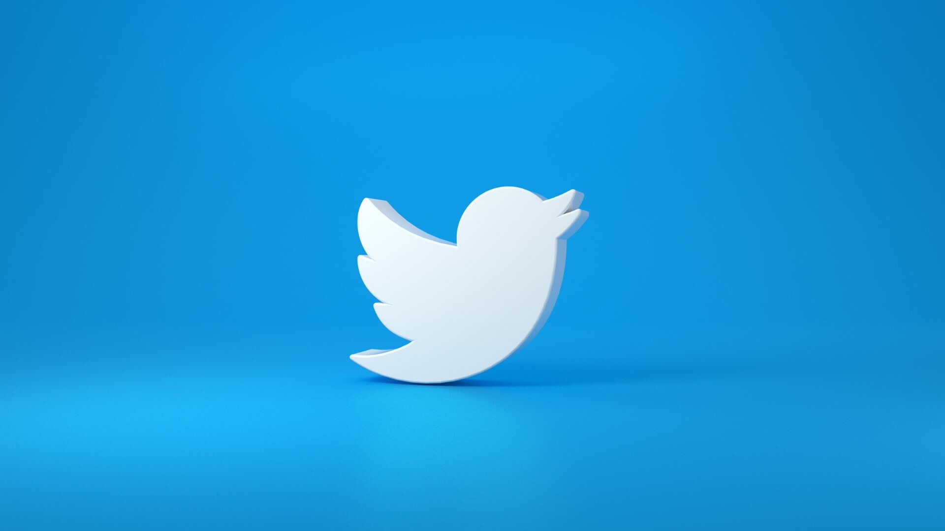 3D render of Twitter logo