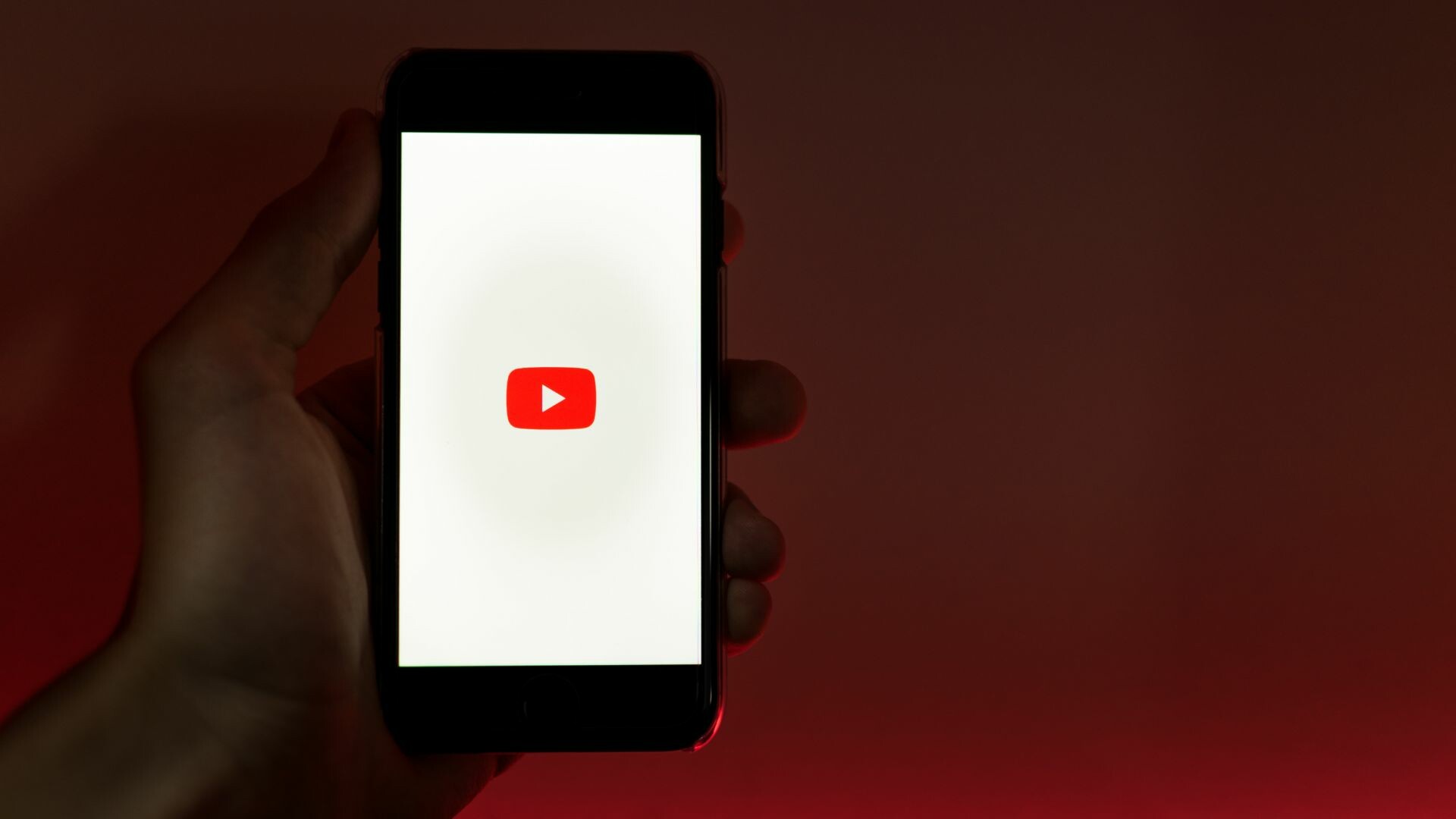 YouTube logo open on phone. 