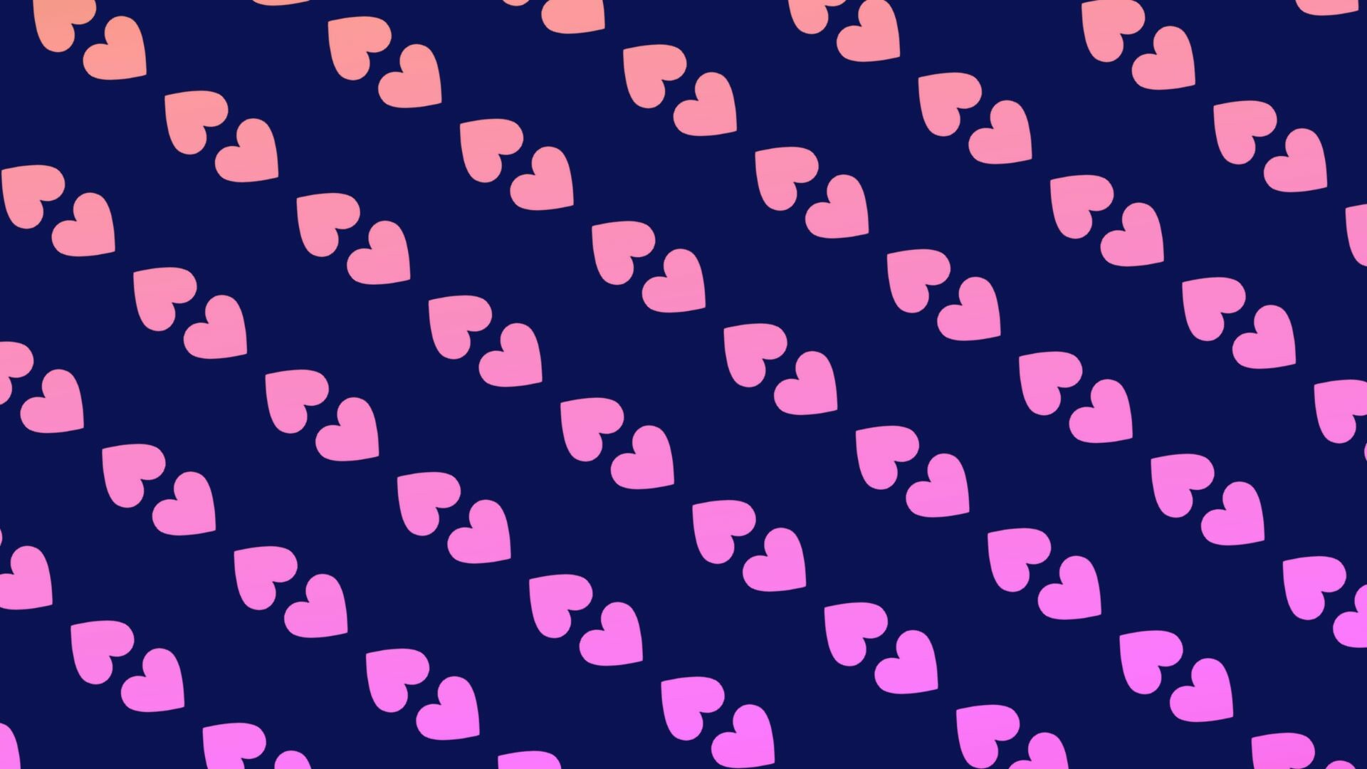 Hearts on blue background.