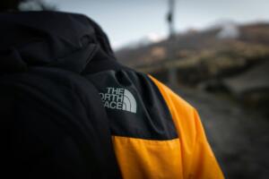 North Face logo on coat