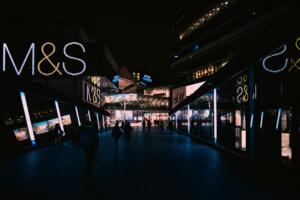 M&S shop sign