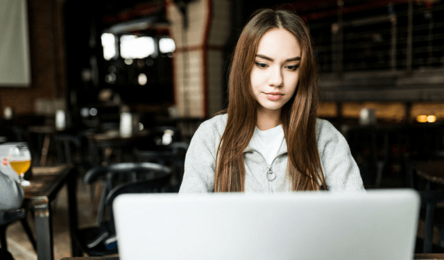 Girl with laptop