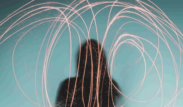 Girl with lights