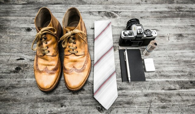 Shoes and tie