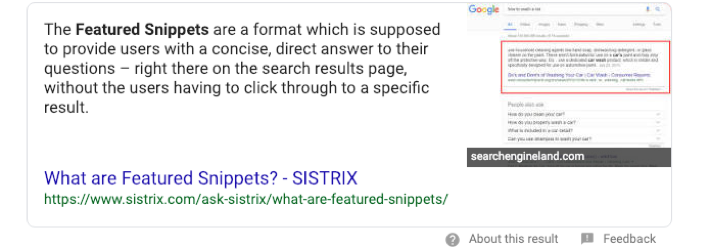 Featured Snippet