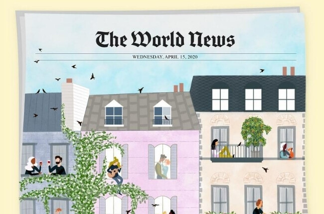 news paper titled "The World News"