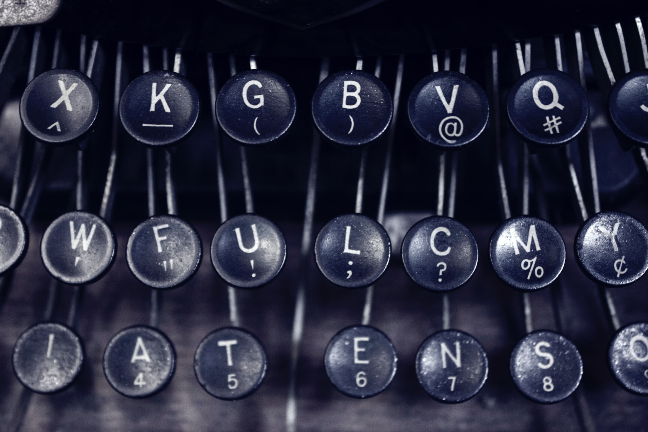 black typewriter keys