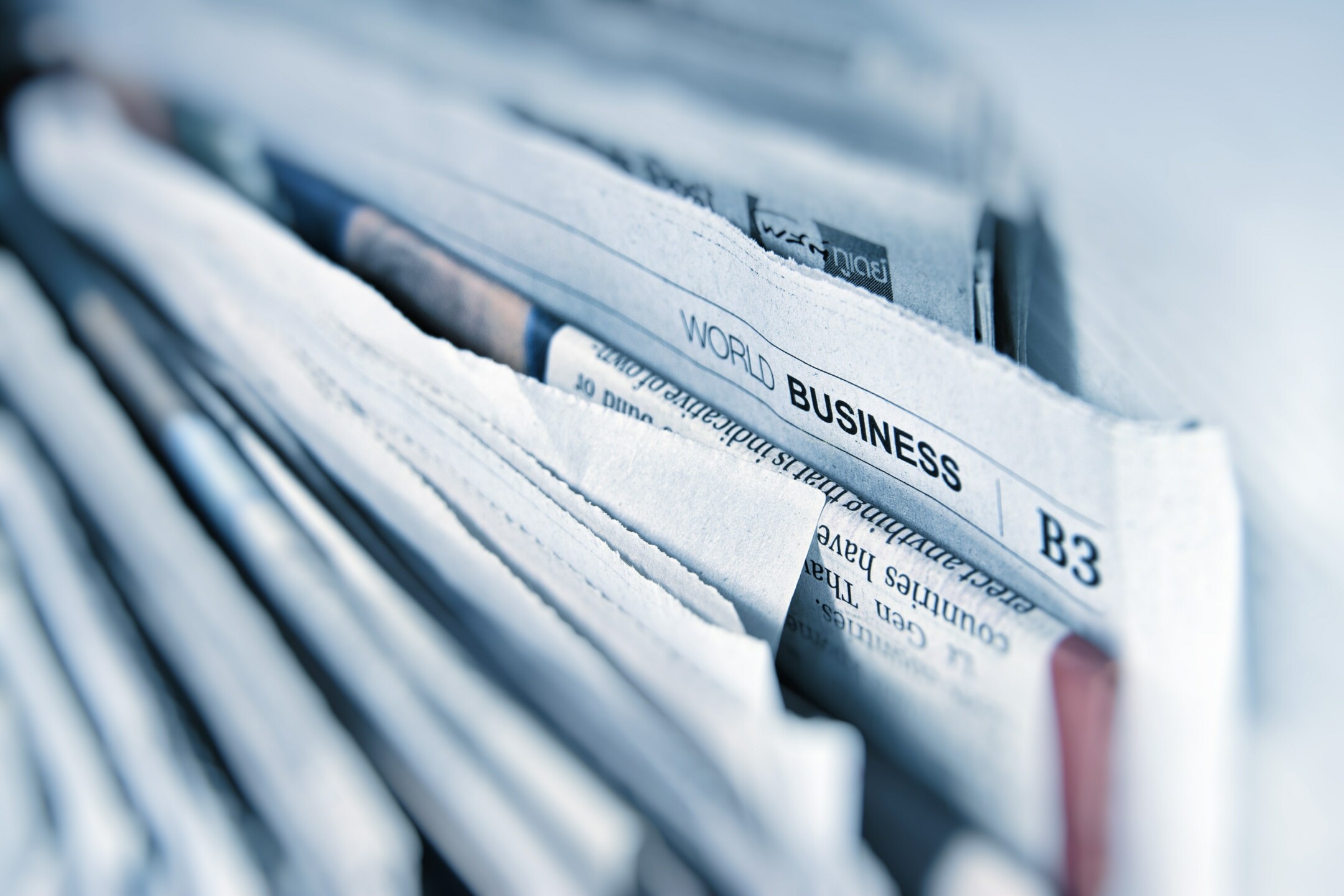 newspaper stacks