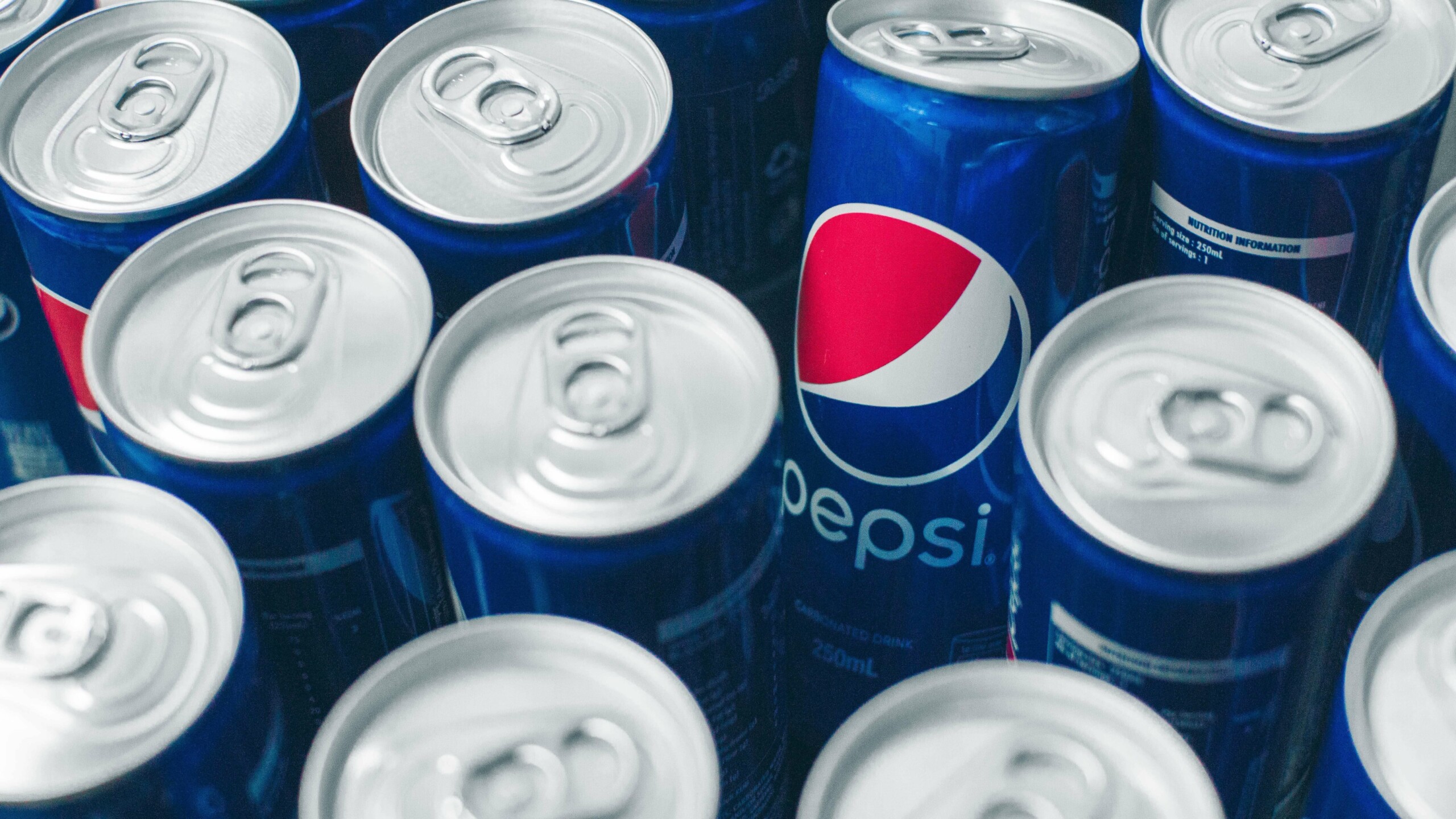 cluster of pepsi cans