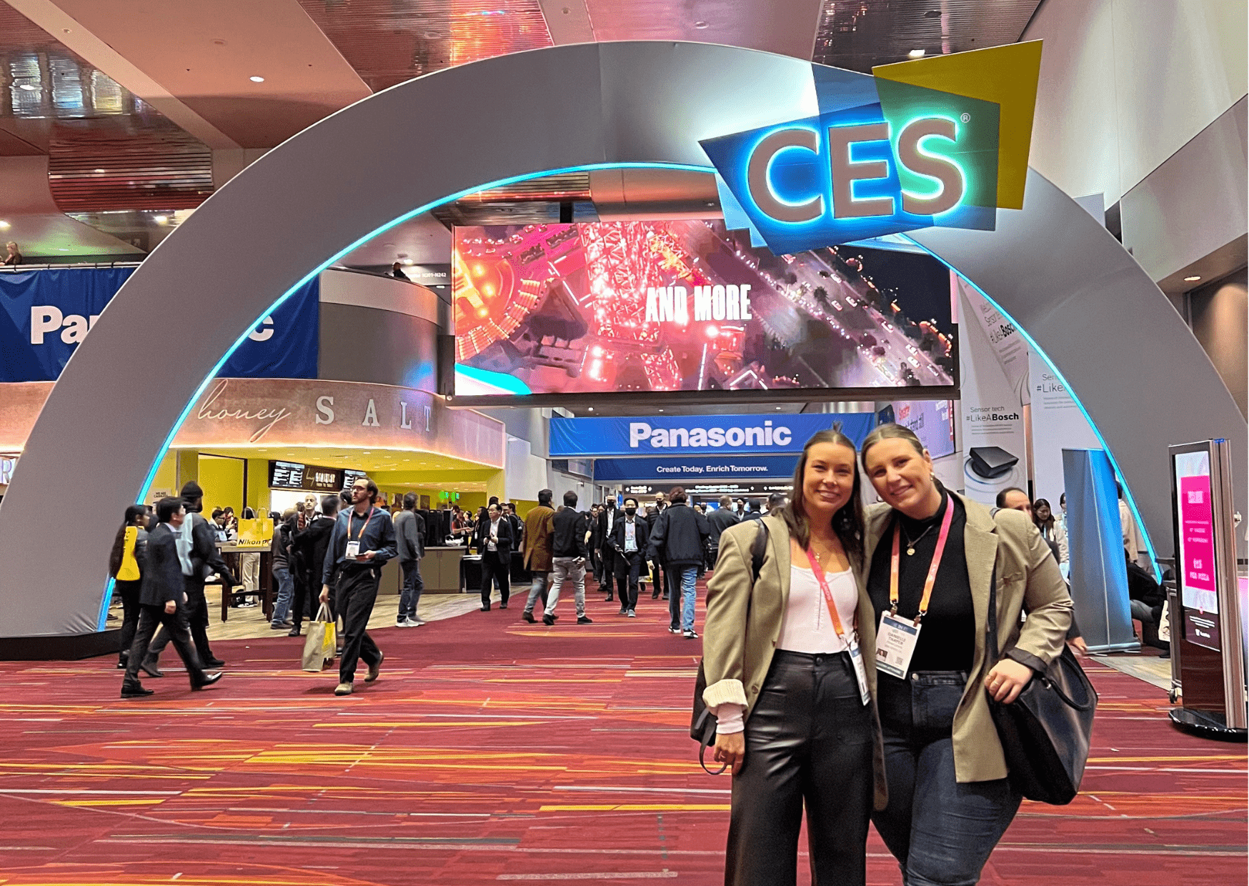 danielle and stephanie at CES