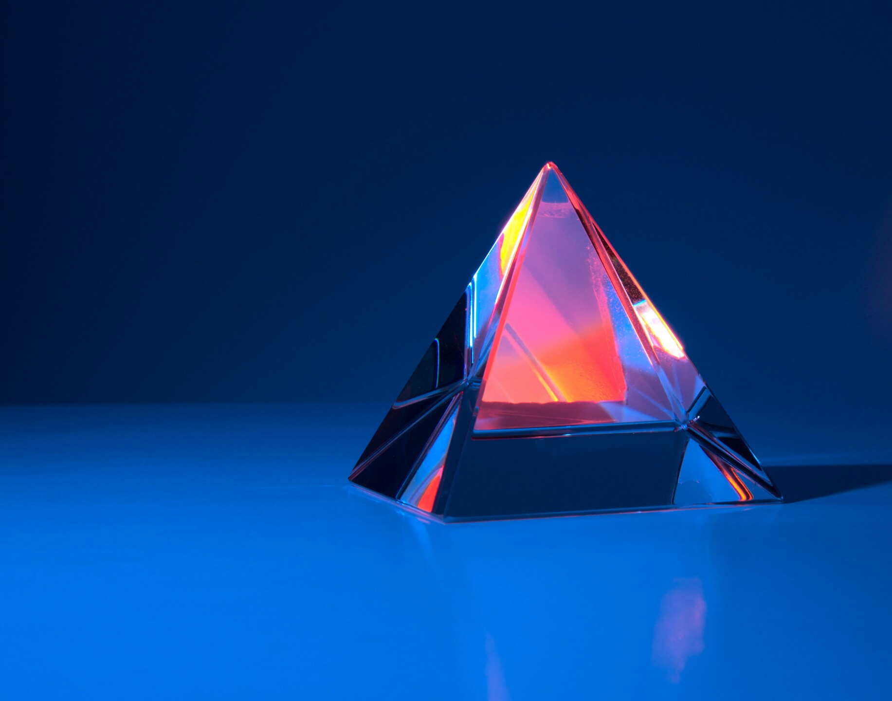 prism reflecting colorful light