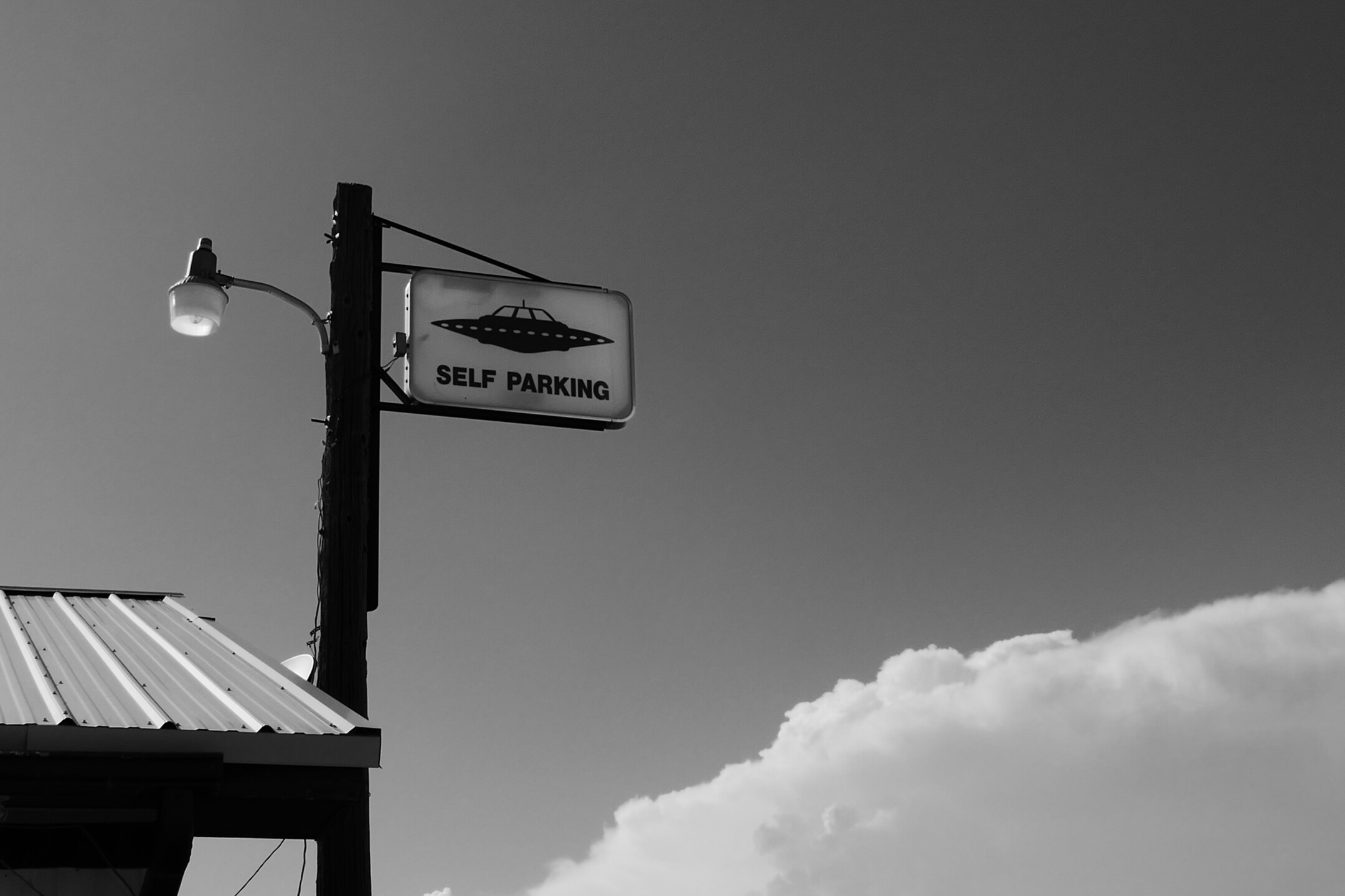 UFO parking sign